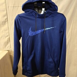 Nike Dri-Fit Hoodie Pullover Small Blue Athletic Sweatshirt